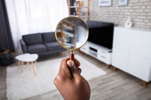 Property viewing checklist with red flag indicators